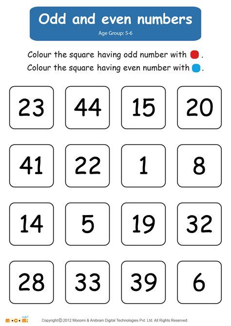Even and Odd Numbers Worksheets .